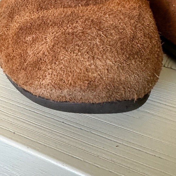 Minnetonka Women's Dixon Brown Suede Leather Boot Zip Ankle Bootie Boho Tan  10 - Picture 7 of 13